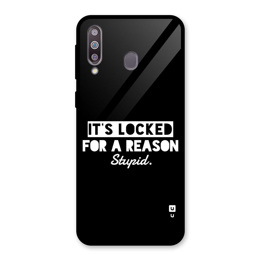 Locked For Stupid Glass Back Case for Galaxy M30