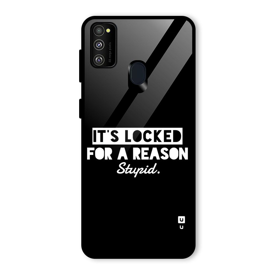 Locked For Stupid Glass Back Case for Galaxy M30s