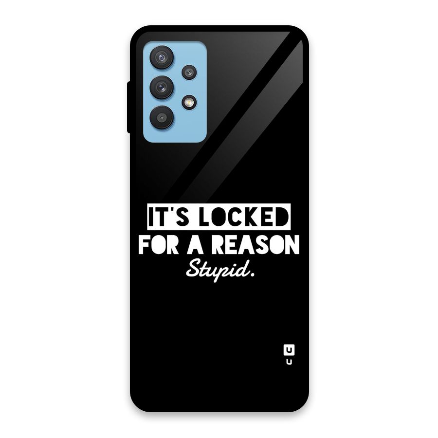 Locked For Stupid Glass Back Case for Galaxy M32 5G