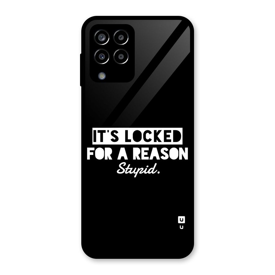 Locked For Stupid Glass Back Case for Galaxy M33