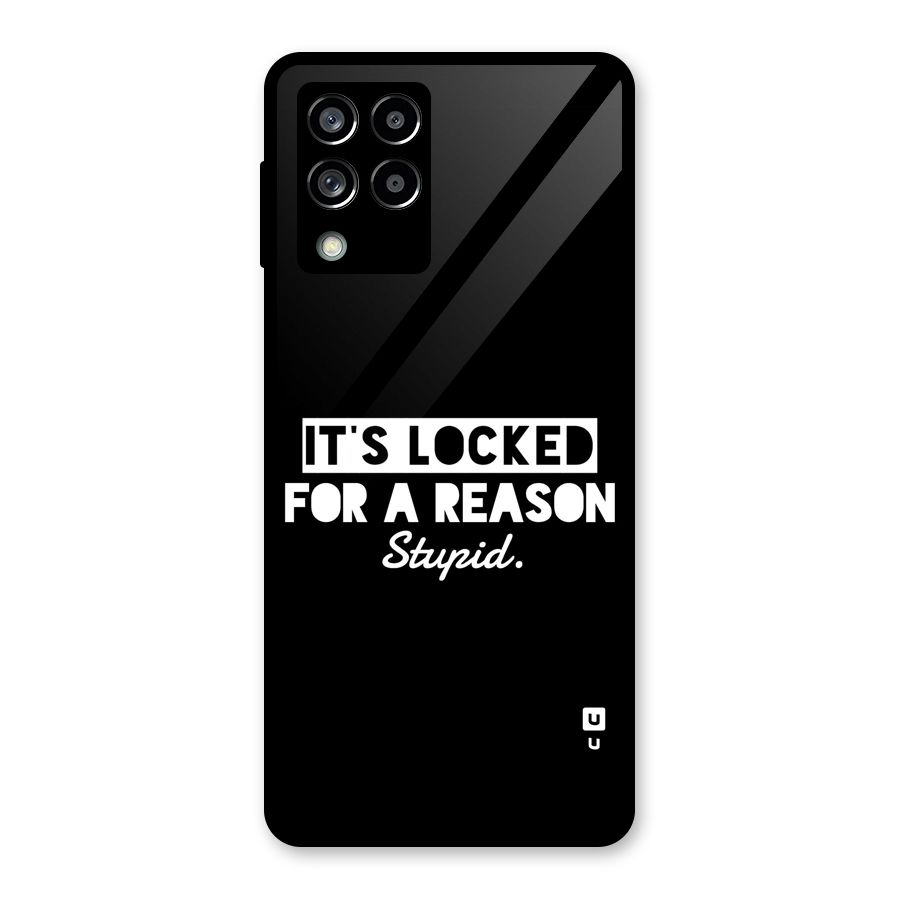 Locked For Stupid Glass Back Case for Galaxy M53 5G