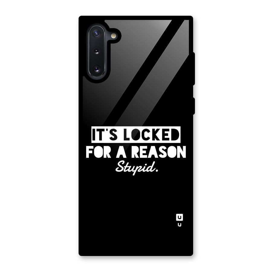 Locked For Stupid Glass Back Case for Galaxy Note 10