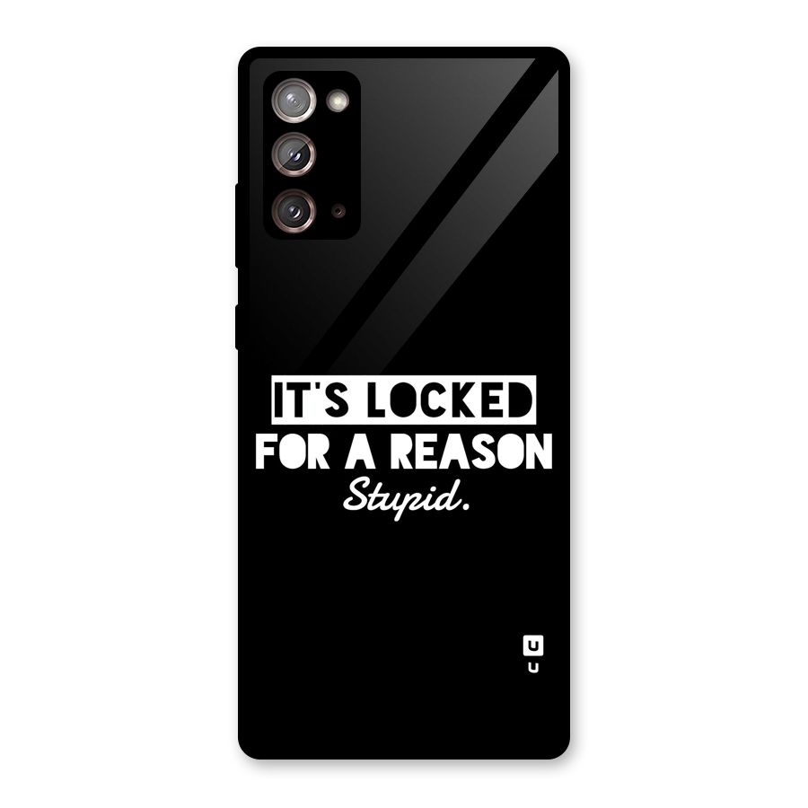 Locked For Stupid Glass Back Case for Galaxy Note 20