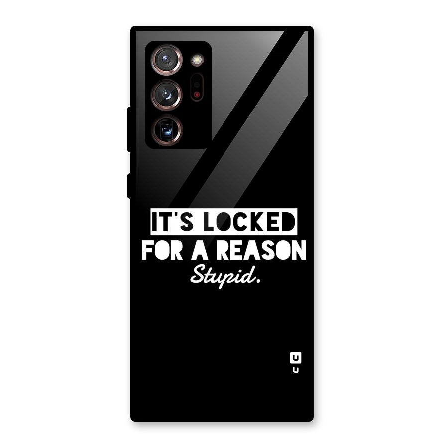 Locked For Stupid Glass Back Case for Galaxy Note 20 Ultra 5G