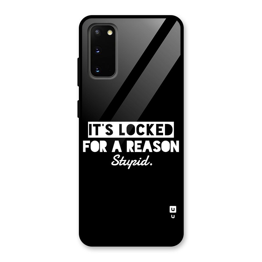 Locked For Stupid Glass Back Case for Galaxy S20