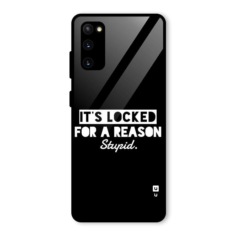 Locked For Stupid Glass Back Case for Galaxy S20 FE