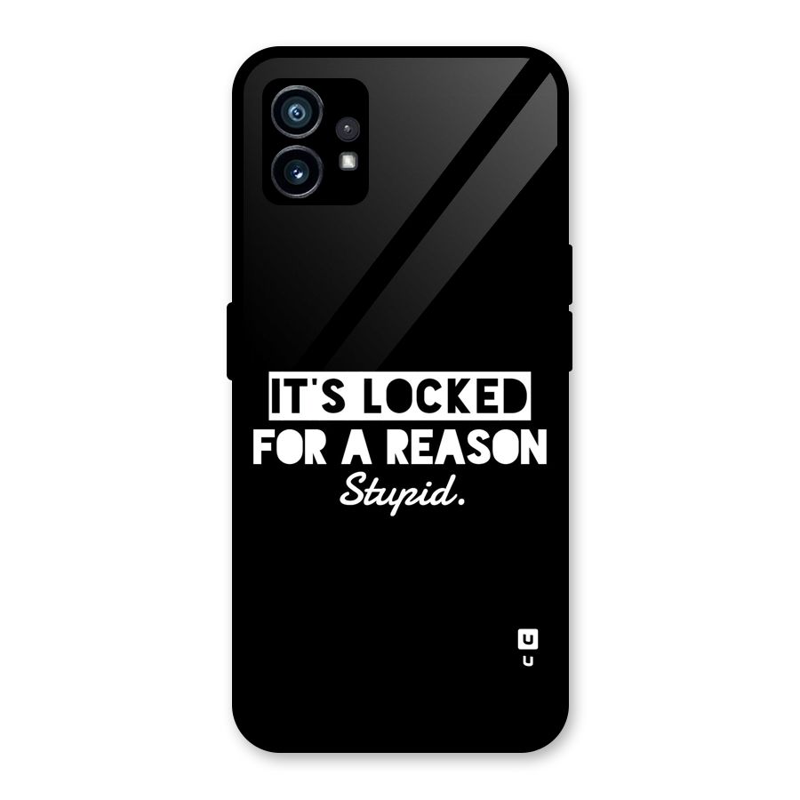 Locked For Stupid Glass Back Case for Nothing Phone 1