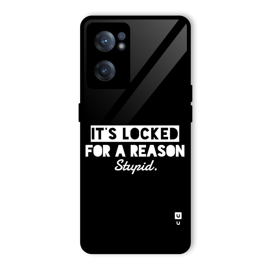 Locked For Stupid Glass Back Case for OnePlus Nord CE 2 5G