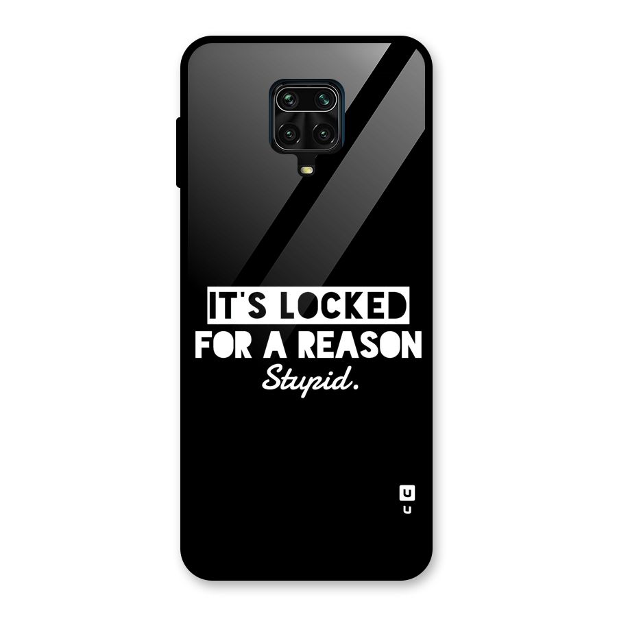 Locked For Stupid Glass Back Case for Poco M2 Pro