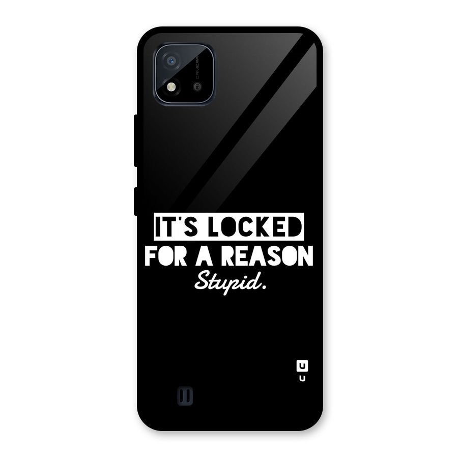 Locked For Stupid Glass Back Case for Realme C11 2021