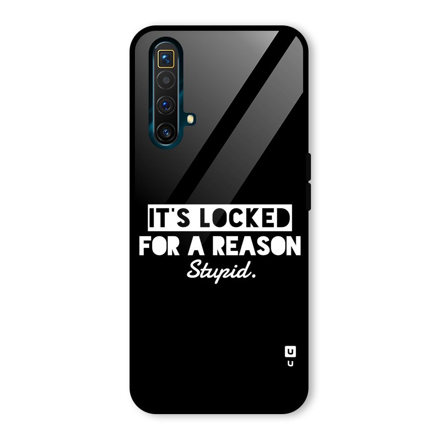 Locked For Stupid Glass Back Case for Realme X3 SuperZoom