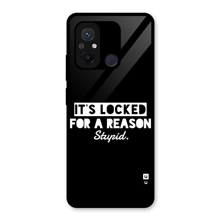 Locked For Stupid Glass Back Case for Redmi 12C