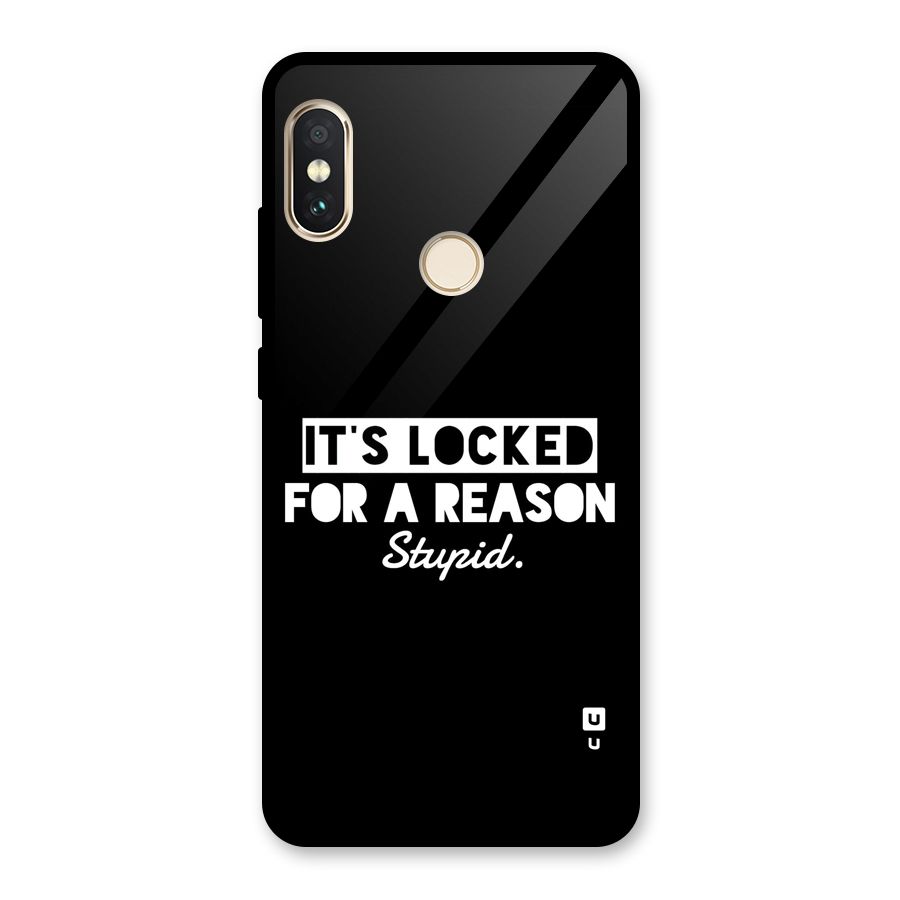 Locked For Stupid Glass Back Case for Redmi Note 5 Pro
