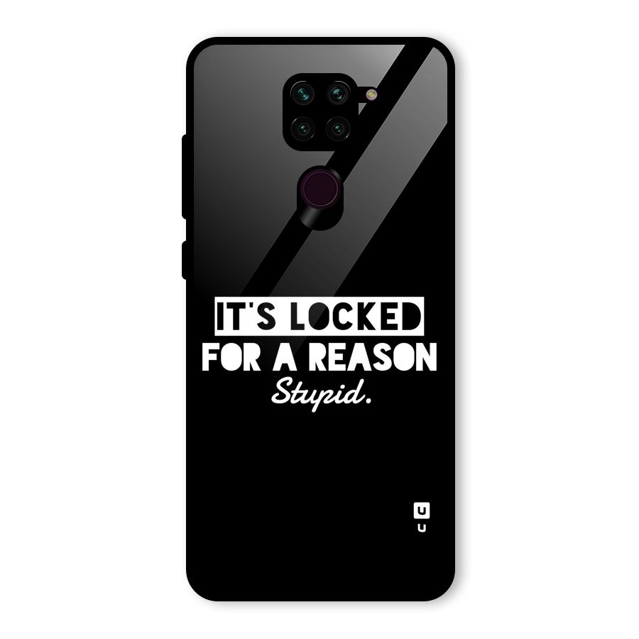 Locked For Stupid Glass Back Case for Redmi Note 9