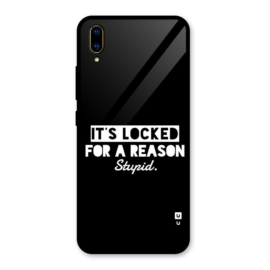 Locked For Stupid Glass Back Case for Vivo V11 Pro