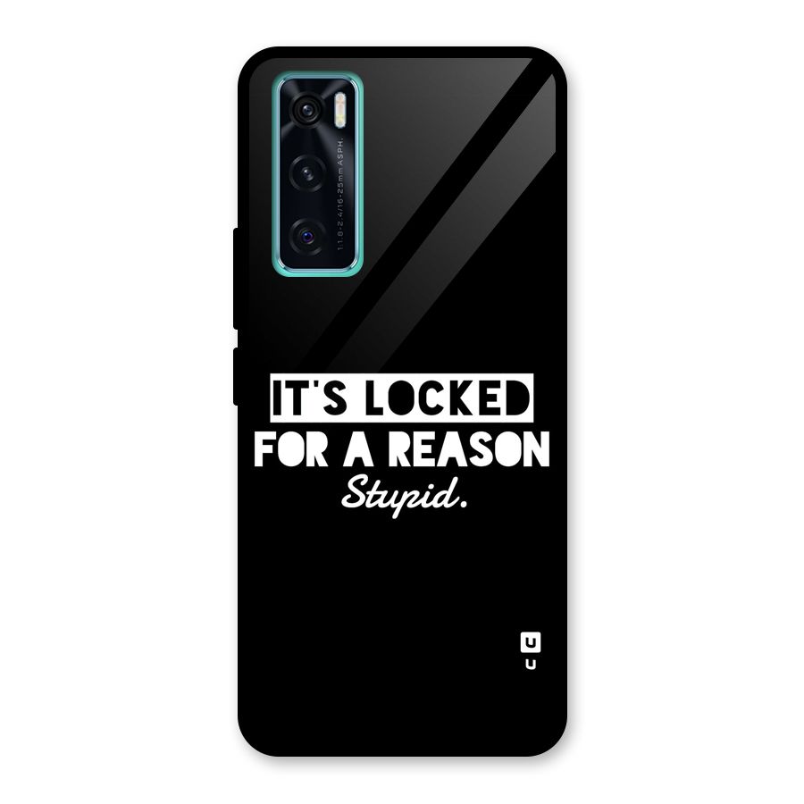 Locked For Stupid Glass Back Case for Vivo V20 SE