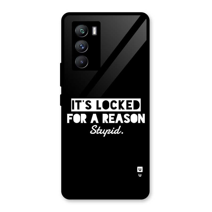 Locked For Stupid Glass Back Case for Vivo iQOO 9 SE