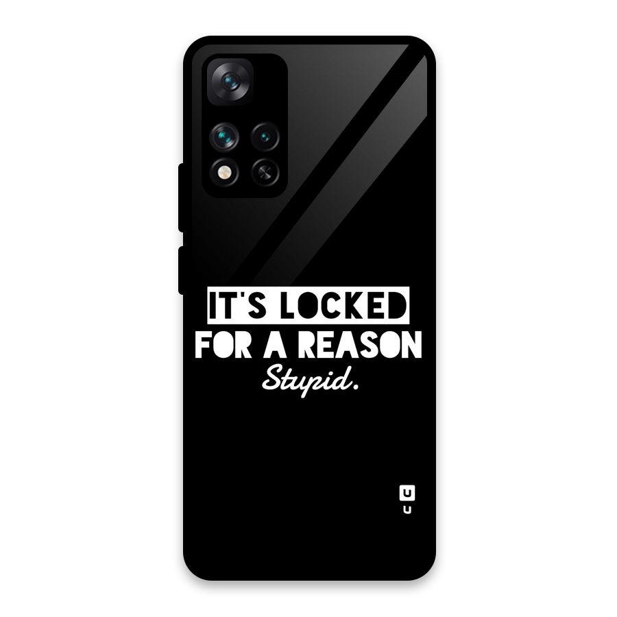 Locked For Stupid Glass Back Case for Xiaomi 11i HyperCharge 5G