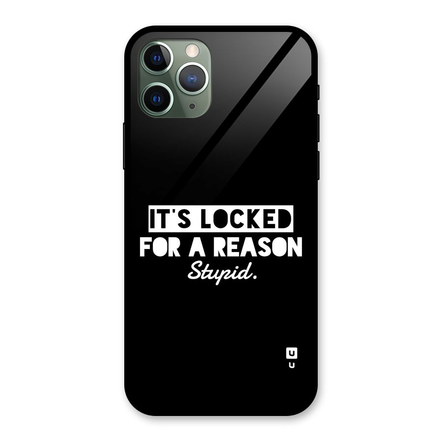Locked For Stupid Glass Back Case for iPhone 11 Pro