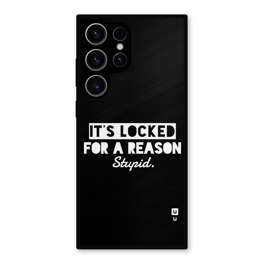 Locked For Stupid Metal Back Case for Galaxy S23 Ultra