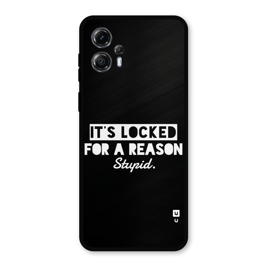 Locked For Stupid Metal Back Case for Moto G13