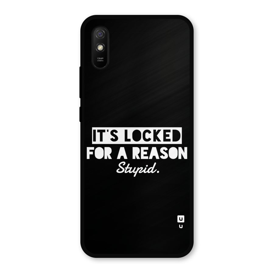Locked For Stupid Metal Back Case for Redmi 9a
