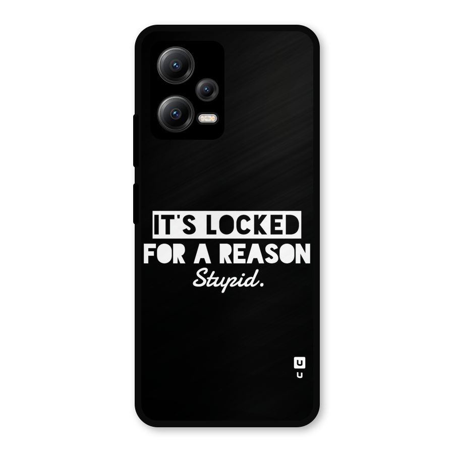 Locked For Stupid Metal Back Case for Redmi Note 12 5G