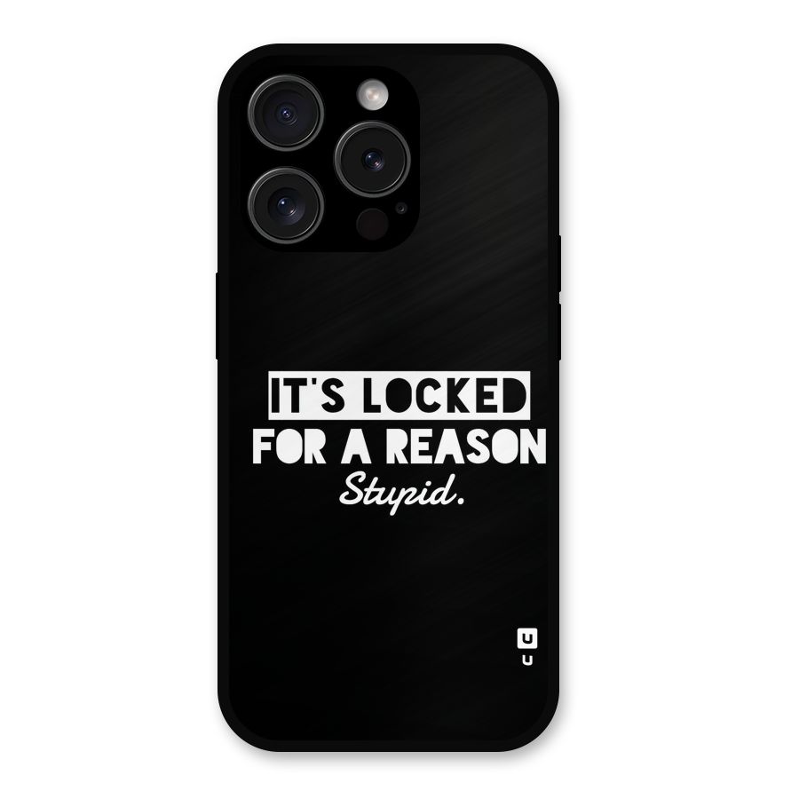 Locked For Stupid Metal Back Case for iPhone 15 Pro