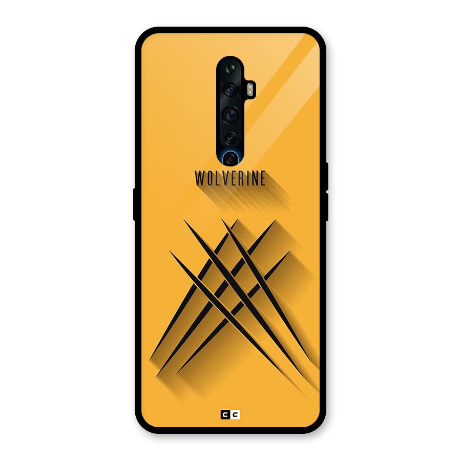 Logan Claw Glass Back Case for Oppo Reno2 F