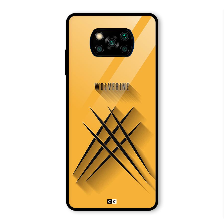 Logan Claw Glass Back Case for Poco X3 Pro