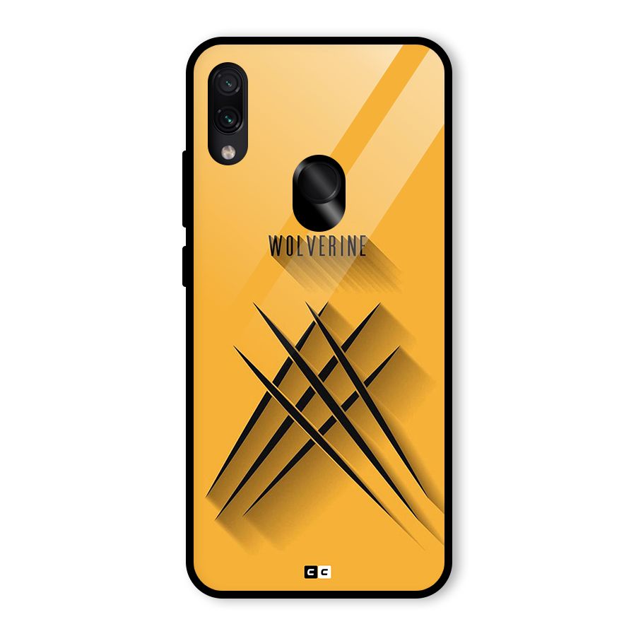 Logan Claw Glass Back Case for Redmi Note 7S