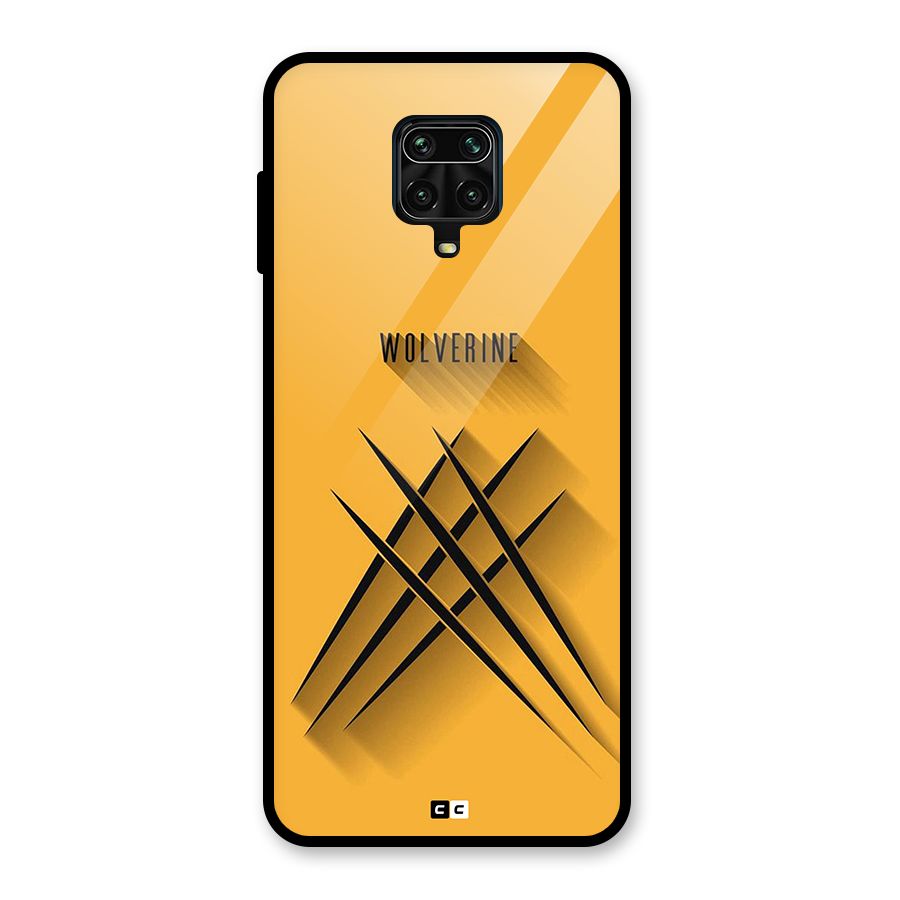 Logan Claw Glass Back Case for Redmi Note 9 Pro