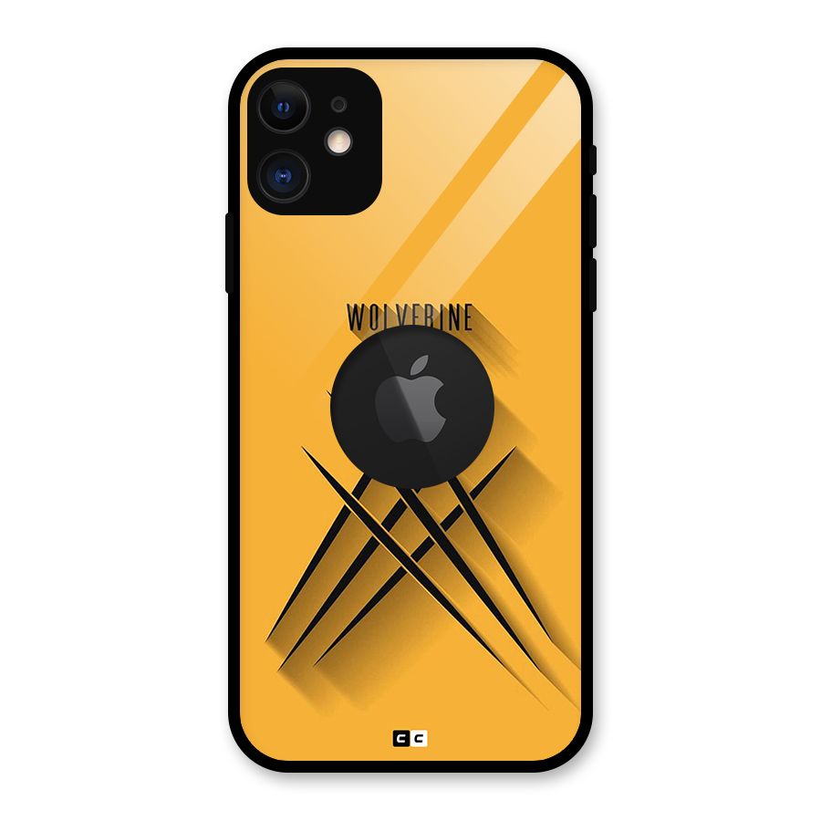 Logan Claw Glass Back Case for iPhone 11 Logo Cut