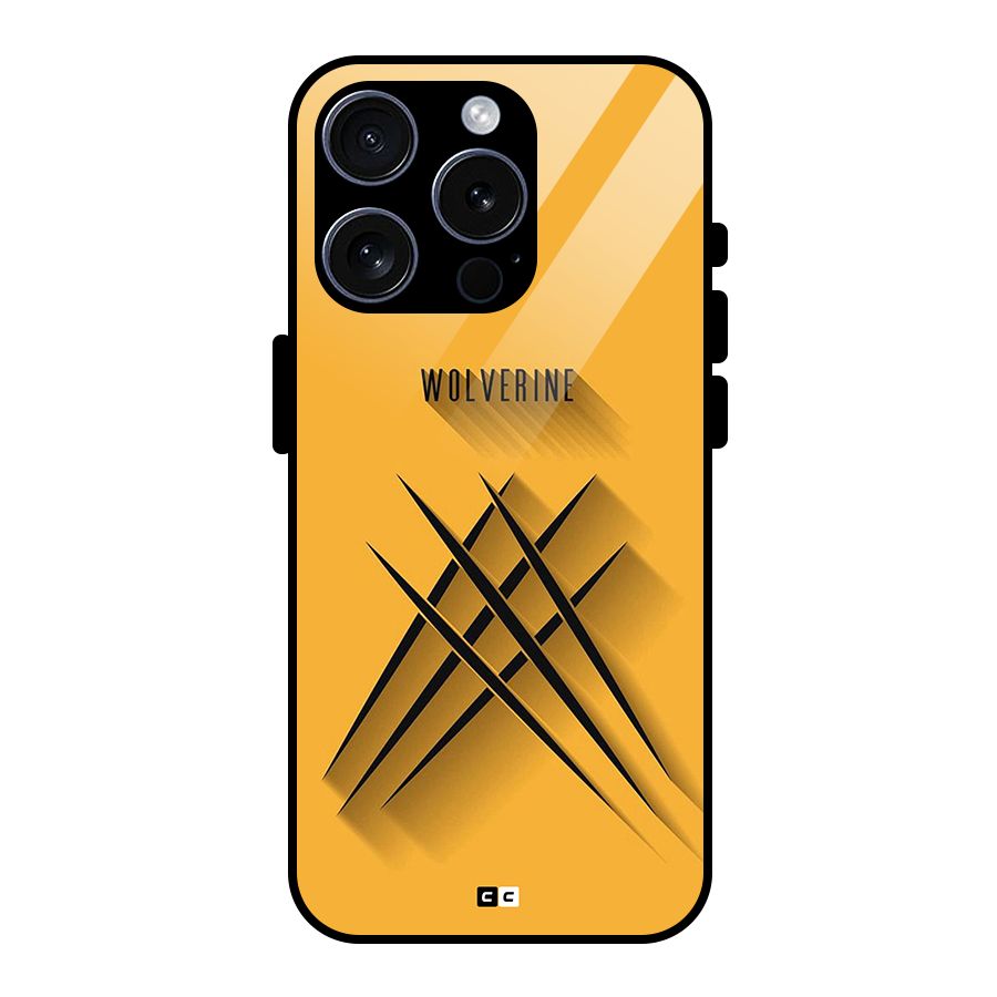 Logan Claw Glass Back Case for iPhone 15 Pro