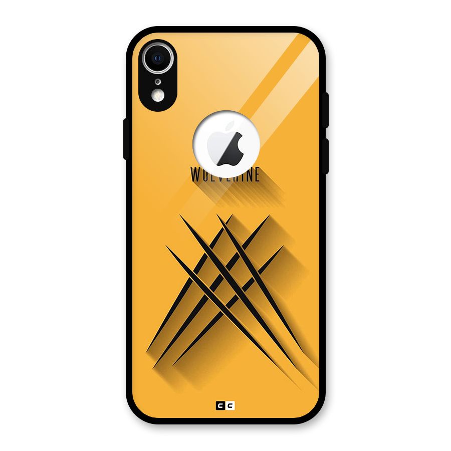Logan Claw Glass Back Case for iPhone XR Logo Cut