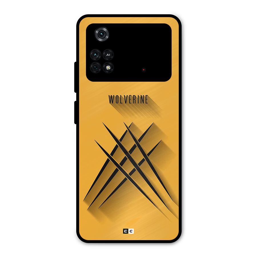 Logan Claw Metal Back Case for Poco M4 Pro 4G