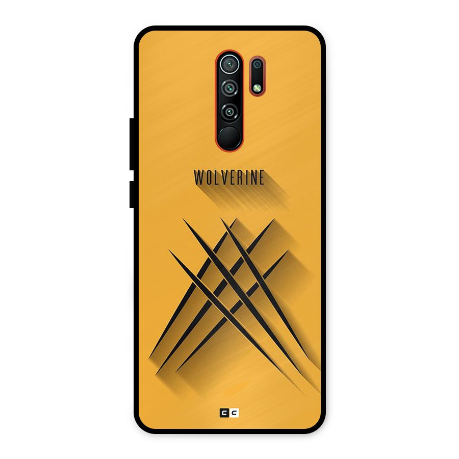 Logan Claw Metal Back Case for Redmi 9 Prime