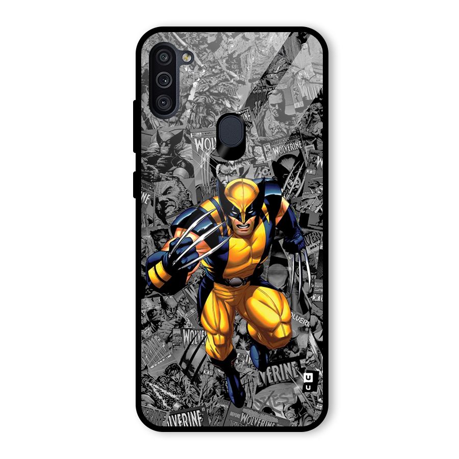 Logan Stance Glass Back Case for Galaxy M11