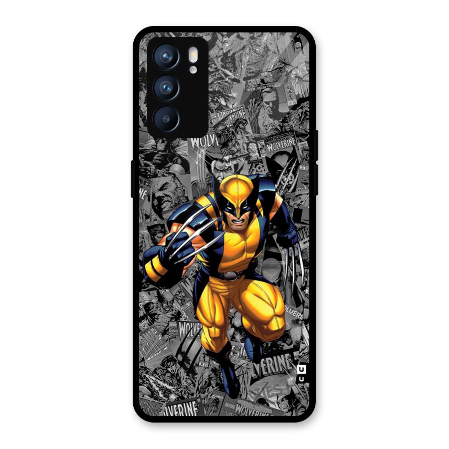Logan Stance Glass Back Case for Oppo Reno6 5G