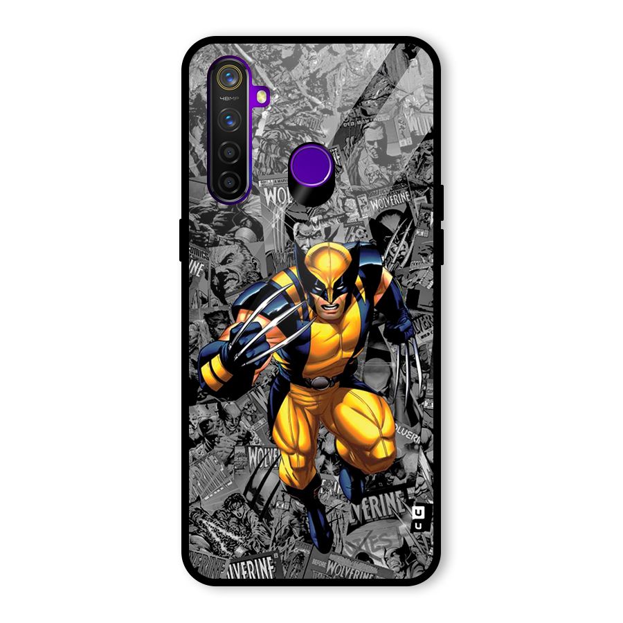 Logan Stance Glass Back Case for Realme 5 Pro