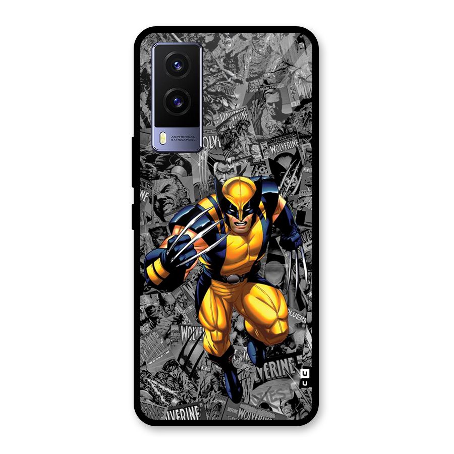 Logan Stance Glass Back Case for Vivo V21e 5G