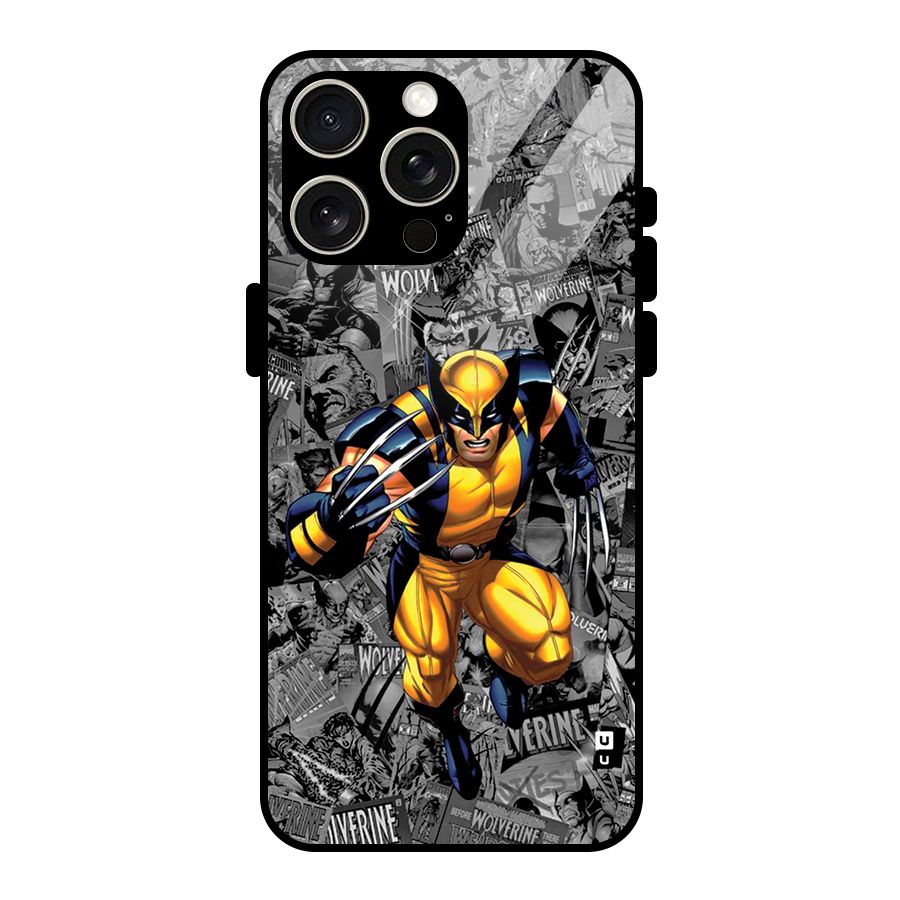 Logan Stance Glass Back Case for iPhone 15 Pro Max