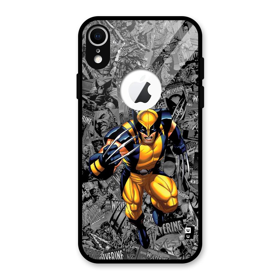 Logan Stance Glass Back Case for iPhone XR Logo Cut