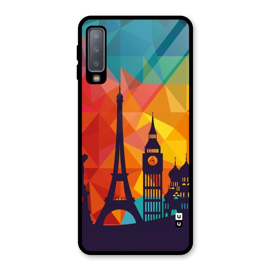 London Art Glass Back Case for Galaxy A7 (2018)