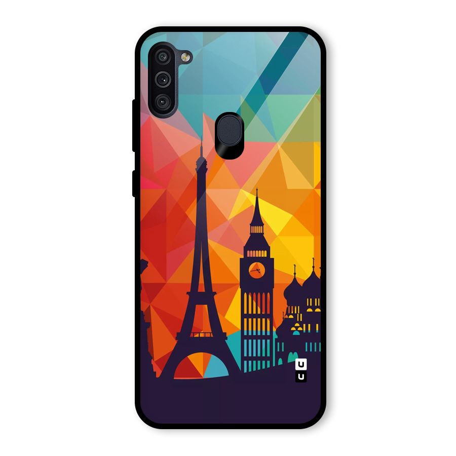 London Art Glass Back Case for Galaxy M11