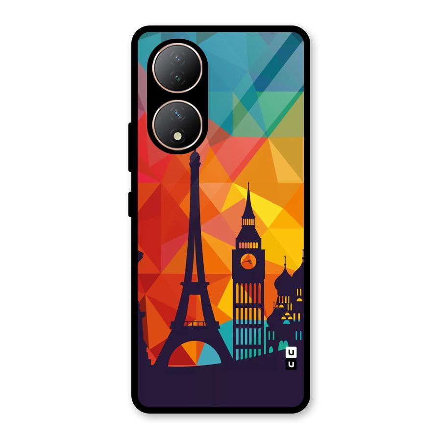 London Art Glass Back Case for Vivo T2