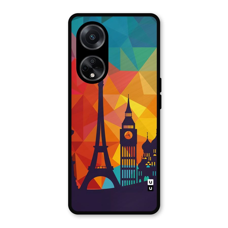 London Art Metal Back Case for Oppo F23