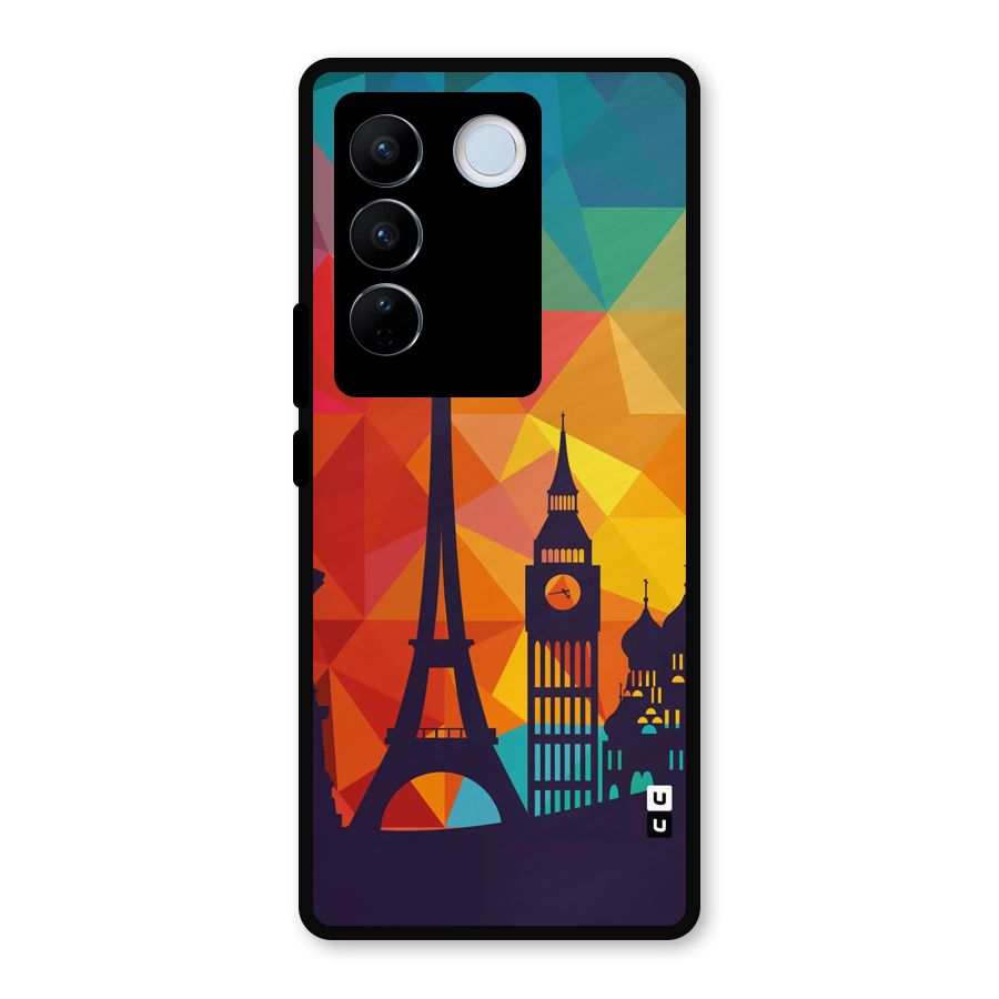 London Art Metal Back Case for Vivo V27 Pro