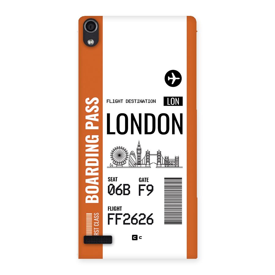 London Boarding Pass Back Case for Ascend P6