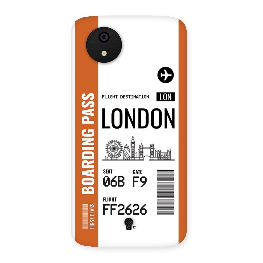 London Boarding Pass Back Case for Canvas A1  AQ4501